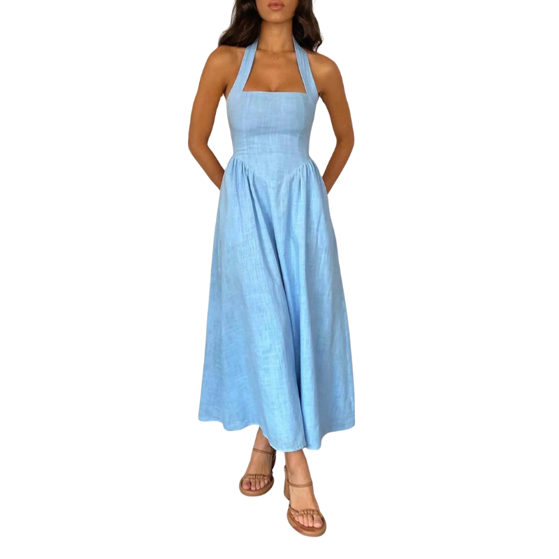 Kate™ | Elegante zonder mouwen high-waist jurk