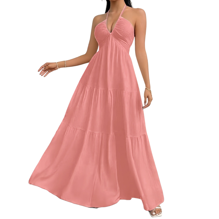 Zephyrine™ | Deep v boho belted jurk