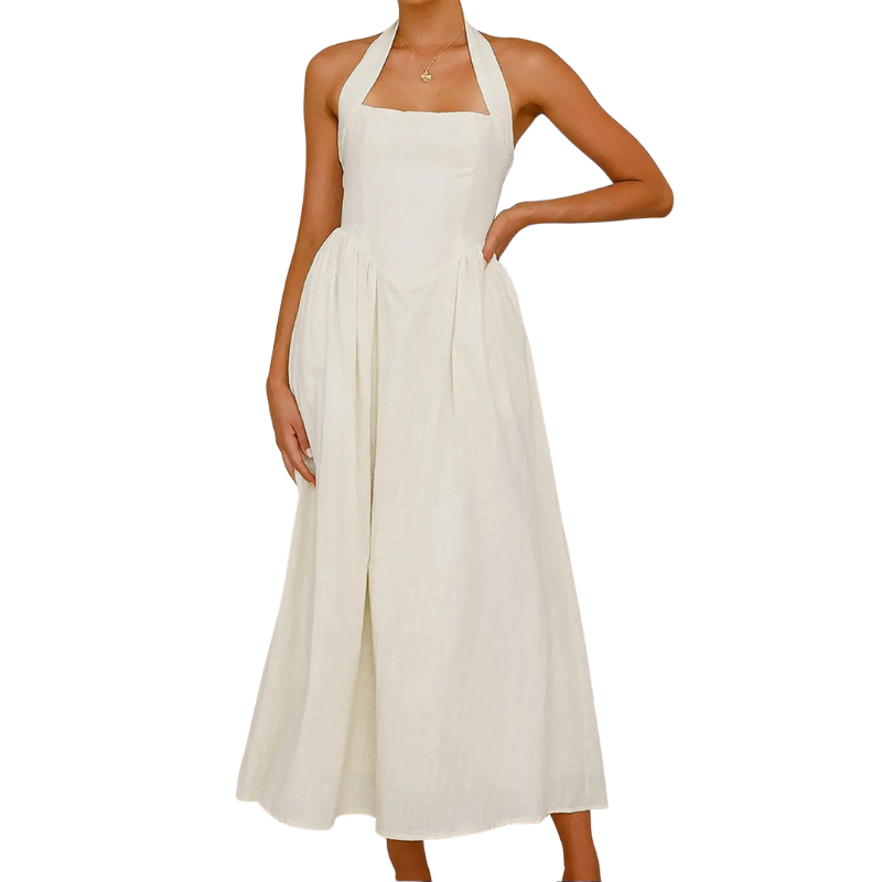 Kate™ | Elegante zonder mouwen high-waist jurk