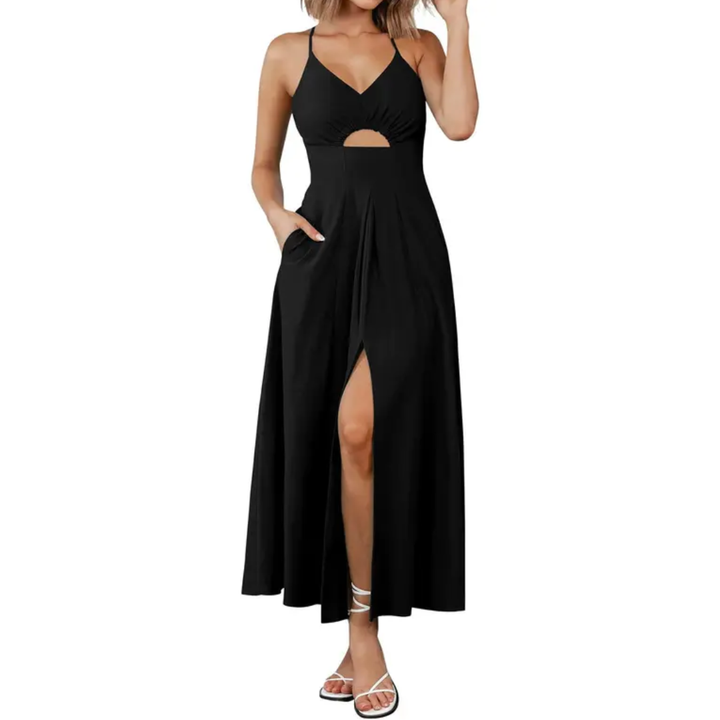 Nevada™ | Zonder mouwen spaghetti strap maxi jurk