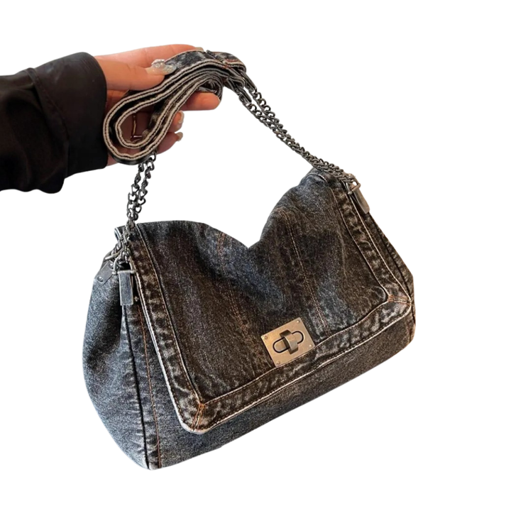 Frankie™ | Vintage denim chain schoudertas