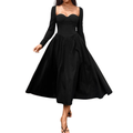 Nicolette™ | Sexy open-back pleated midi jurk
