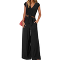 Lena™ | Breezy V-hals wide-leg set