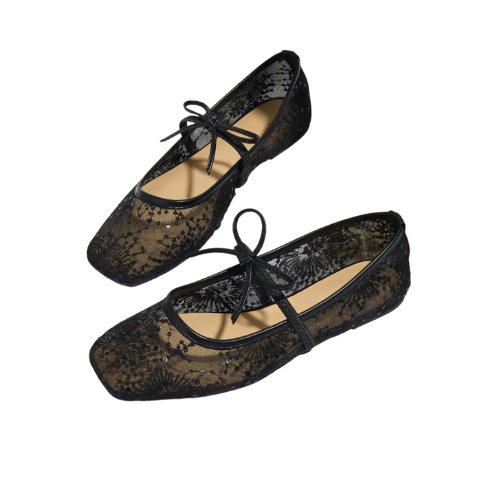 Florianne™ | Bow-detail mesh ballet ballerina's