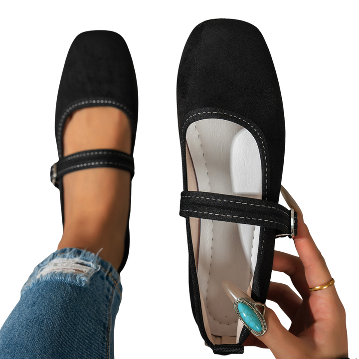 Cleo™ | Vintage vierkante neus mary jane schoenen