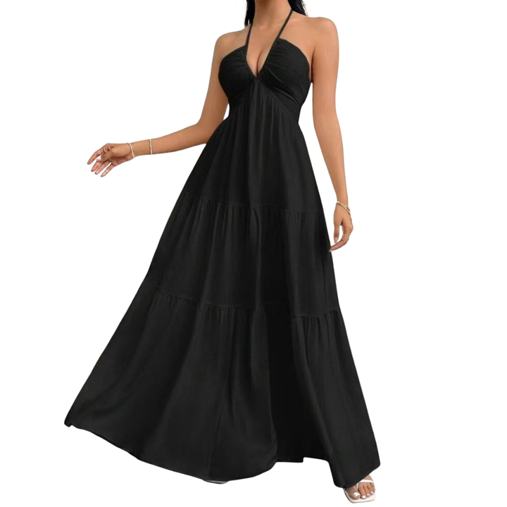 Zephyrine™ | Deep v boho belted jurk