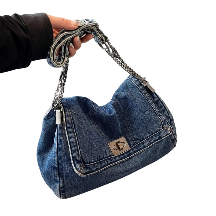 Frankie™ | Vintage denim chain schoudertas