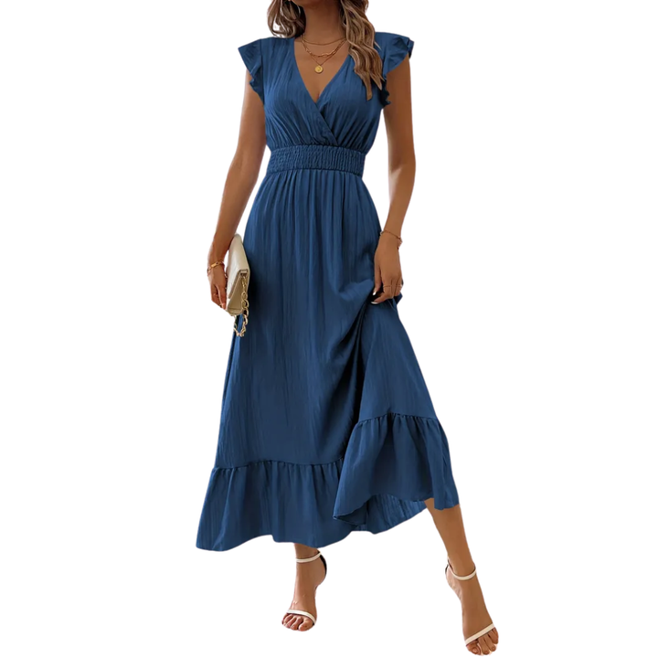 Velara™ | Shirred V-hals zomerjurk
