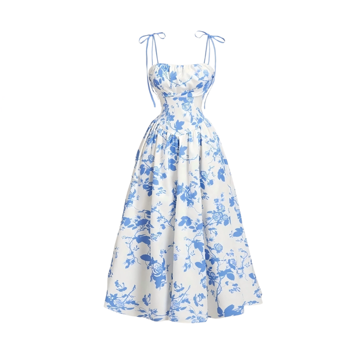 Rosalie™ | French bloemen tie-shoulder cami jurk
