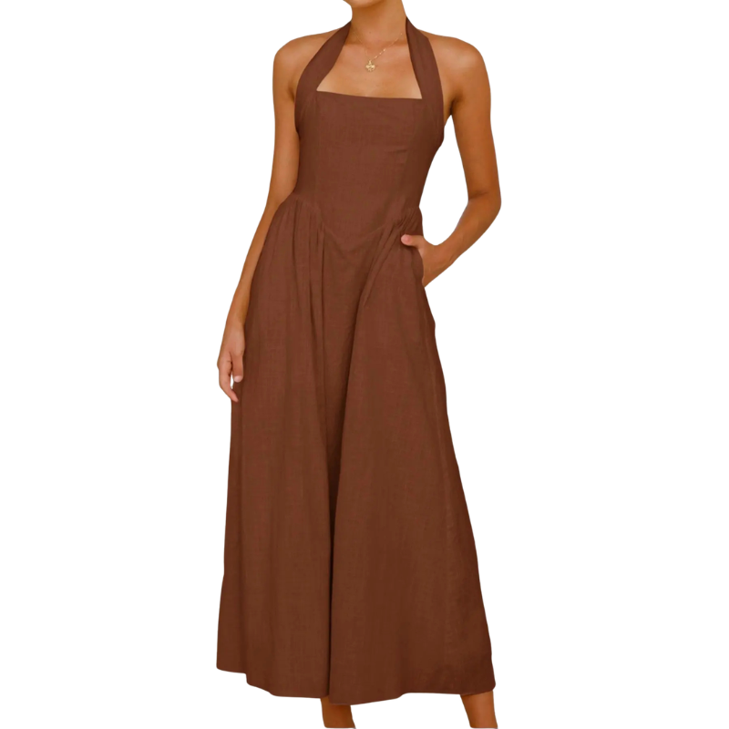 Kate™ | Elegante zonder mouwen high-waist jurk