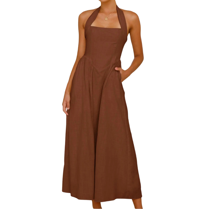Kate™ | Elegante zonder mouwen high-waist jurk