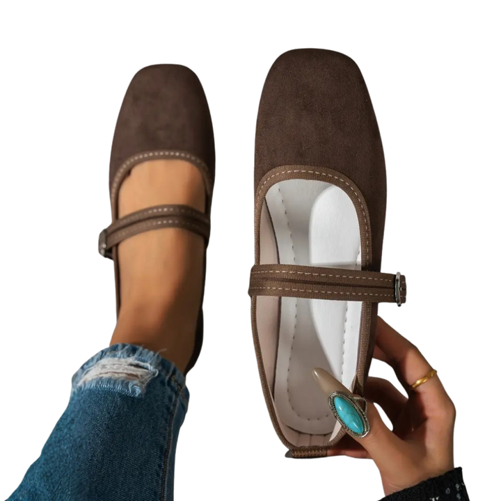Cecile™ | Vintage vierkante neus mary jane schoenen