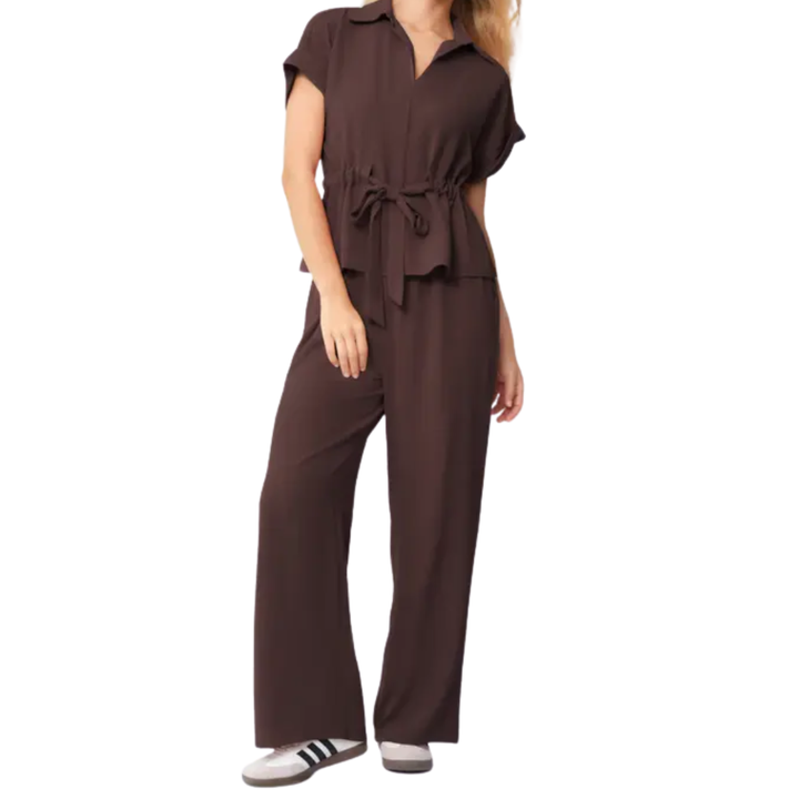 Nelle™ | Relaxte collared wide-leg co-ord