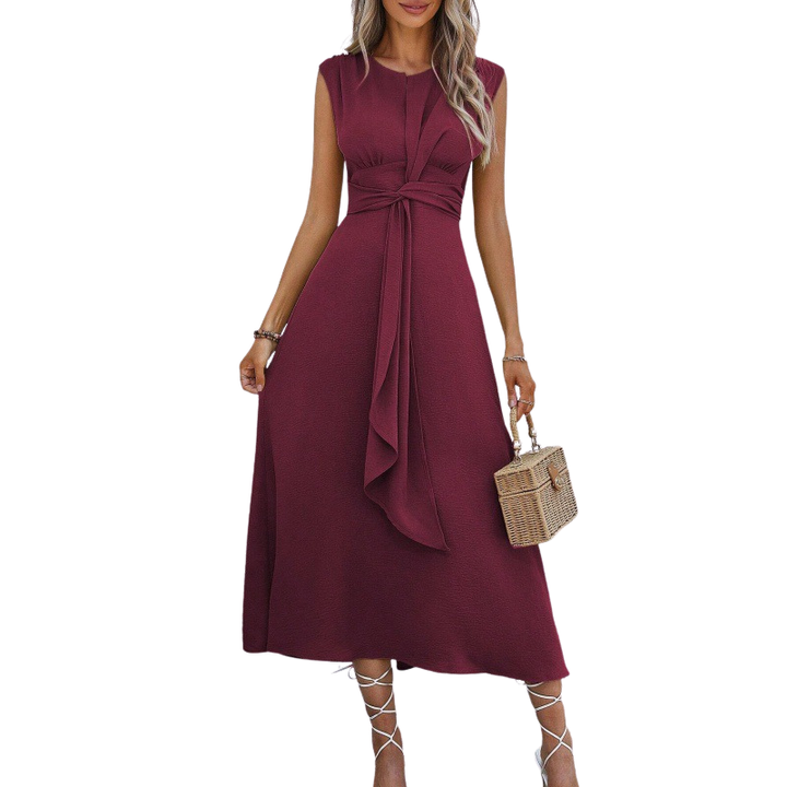 Miya™ | Stijlvolle waist-tie long zonder mouwen jurk