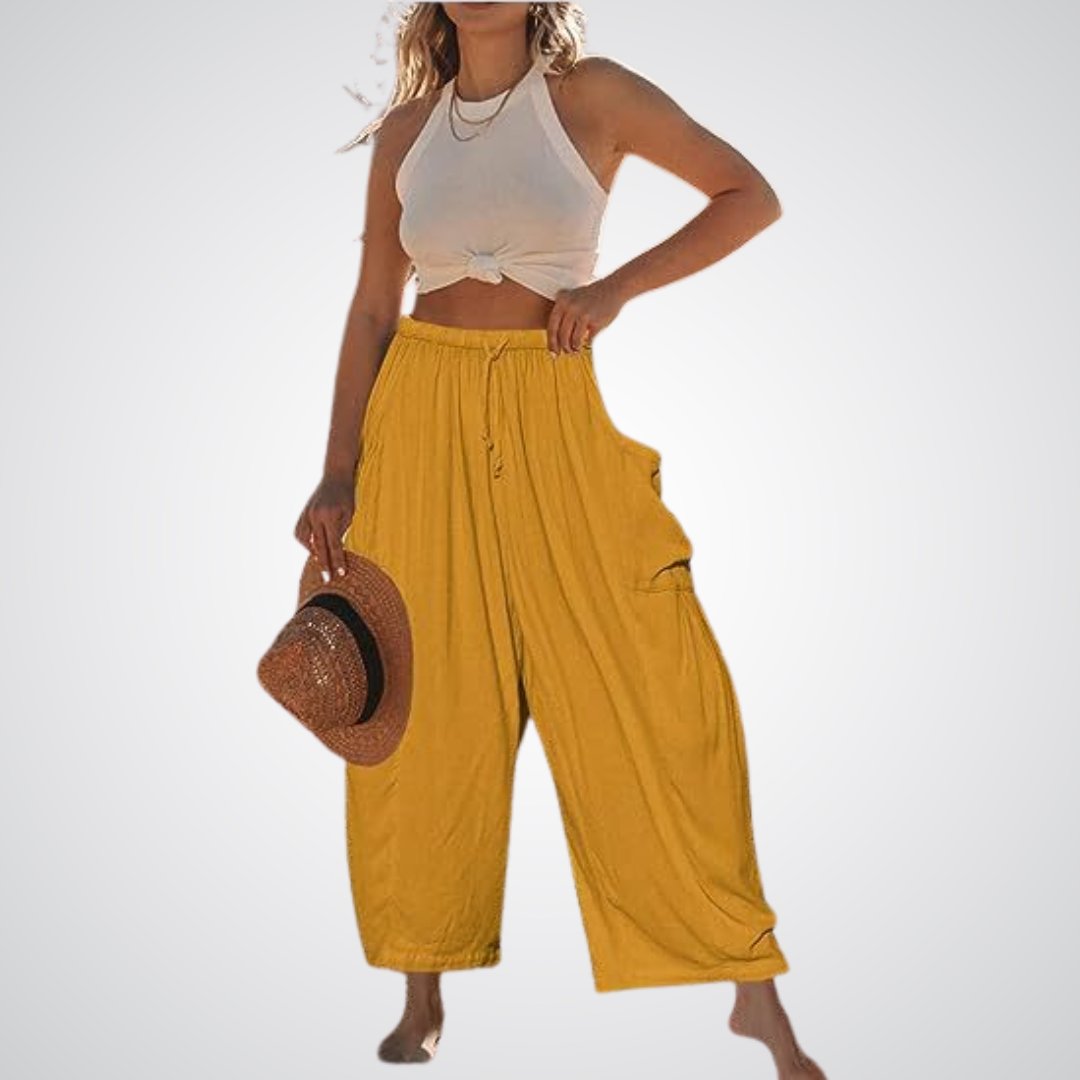 Lynna™ | Wide-leg comfort broek