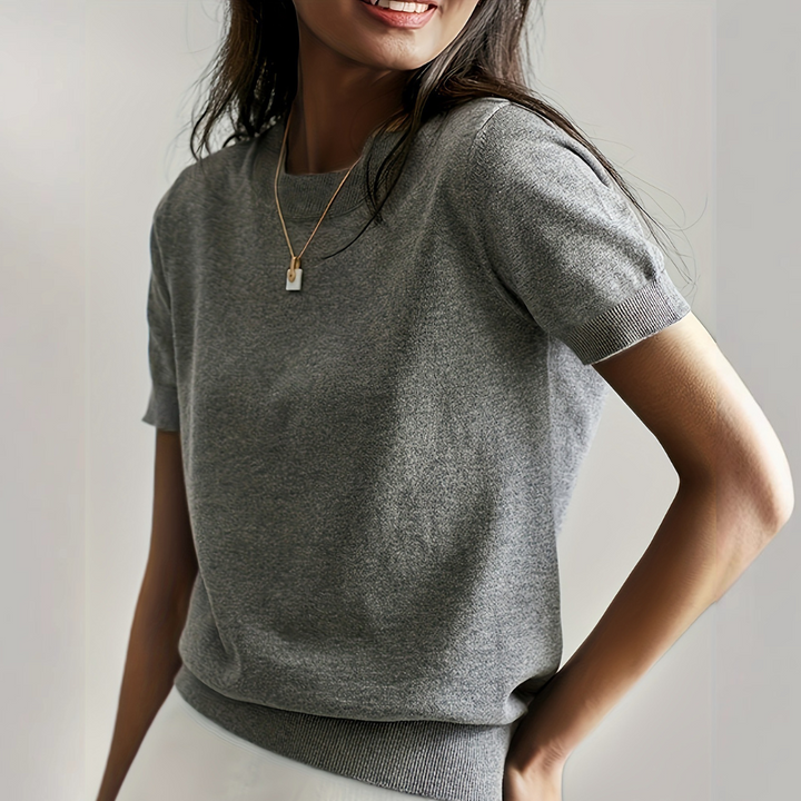 Vianca™ | Casual short sleeve crew neck top