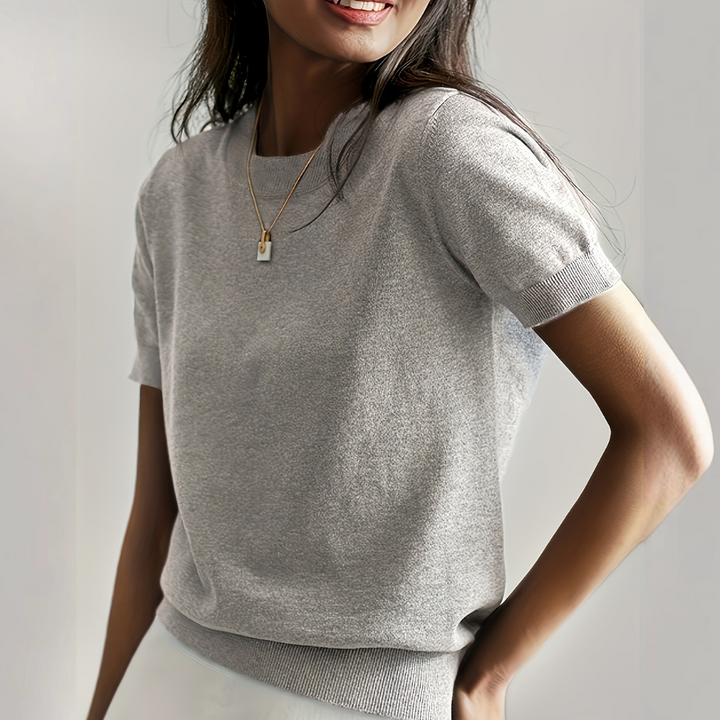 Vianca™ | Casual short sleeve crew neck top