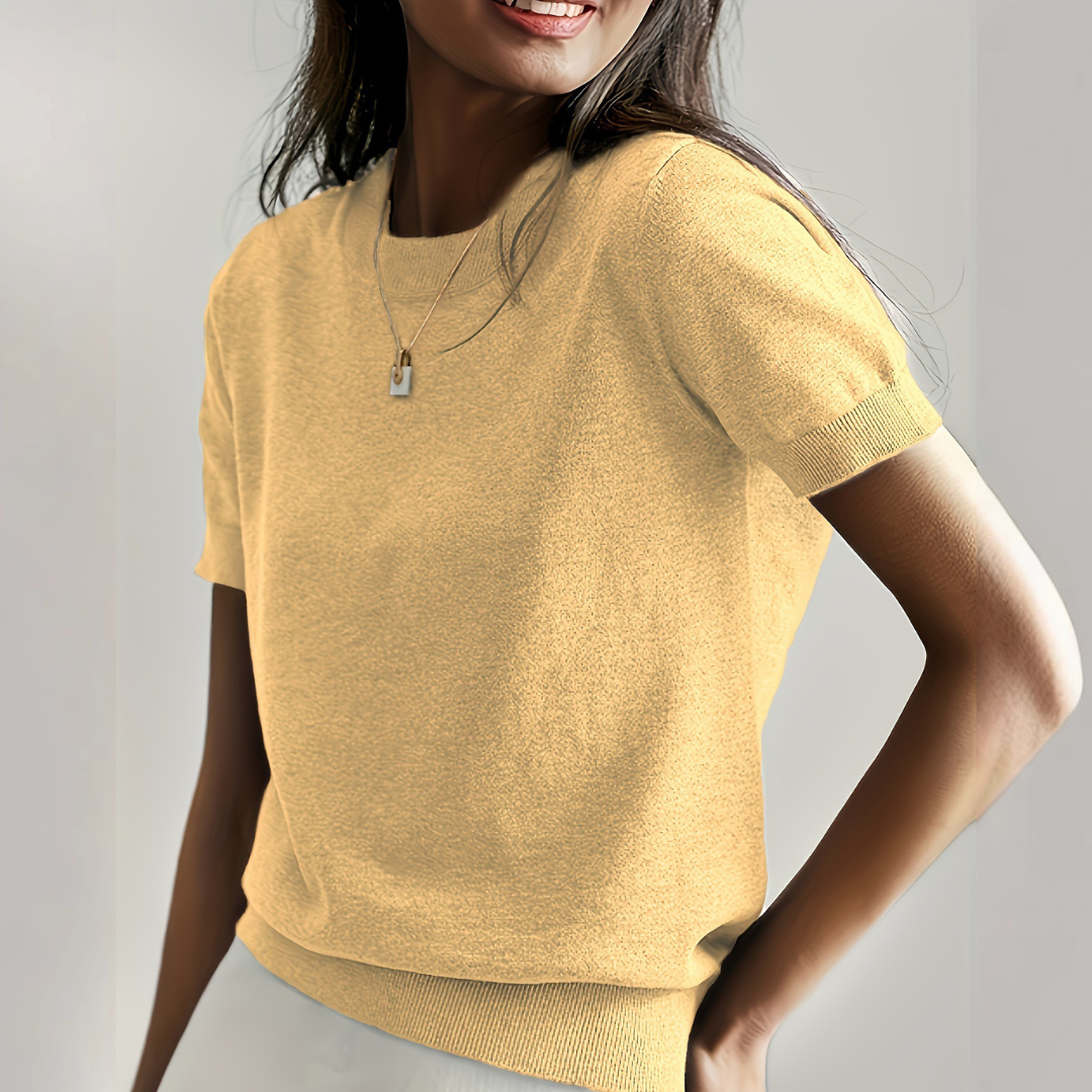 Vianca™ | Casual short sleeve crew neck top