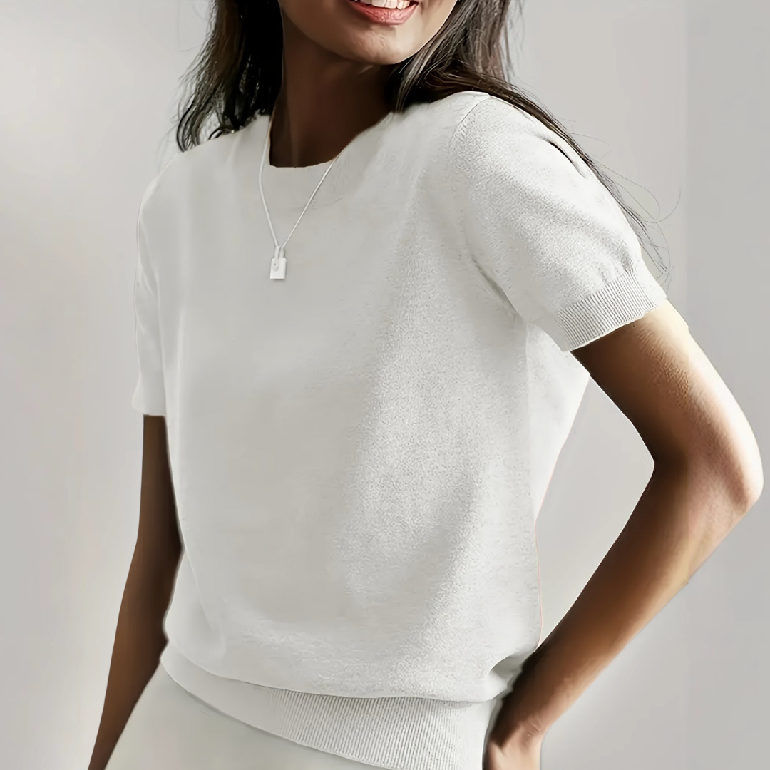 Vianca™ | Casual short sleeve crew neck top