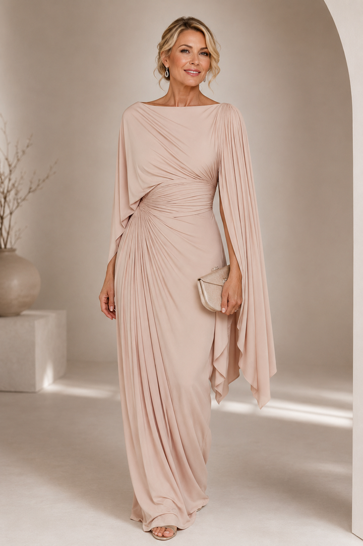 Lyssa | Geplooide gedrapeerde maxi jurk