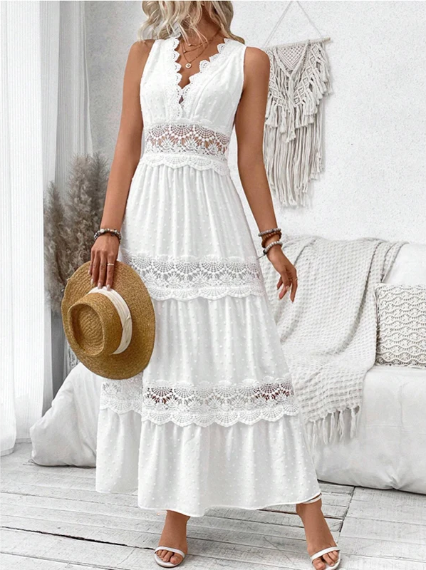 Maika™ | Lace V-hals jurk