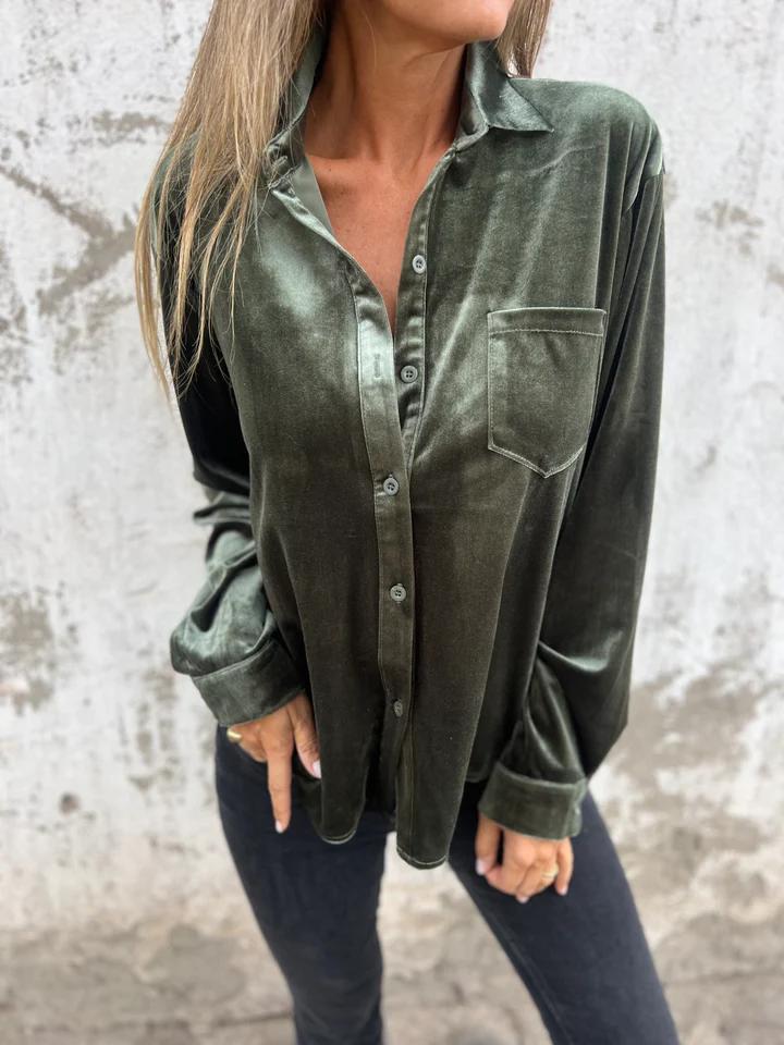 Dahlia™ | Zachte velvet shirt