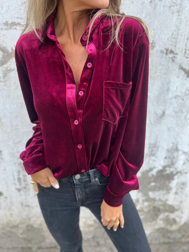 Dahlia™ | Zachte velvet shirt