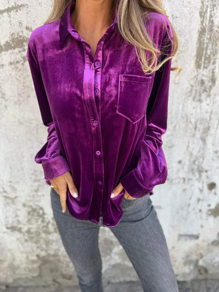 Dahlia™ | Zachte velvet shirt