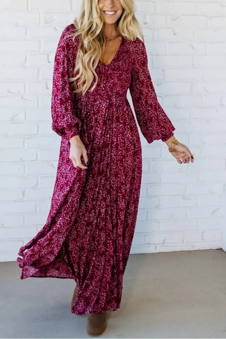 Carissia | Lange mouwen maxi jurk