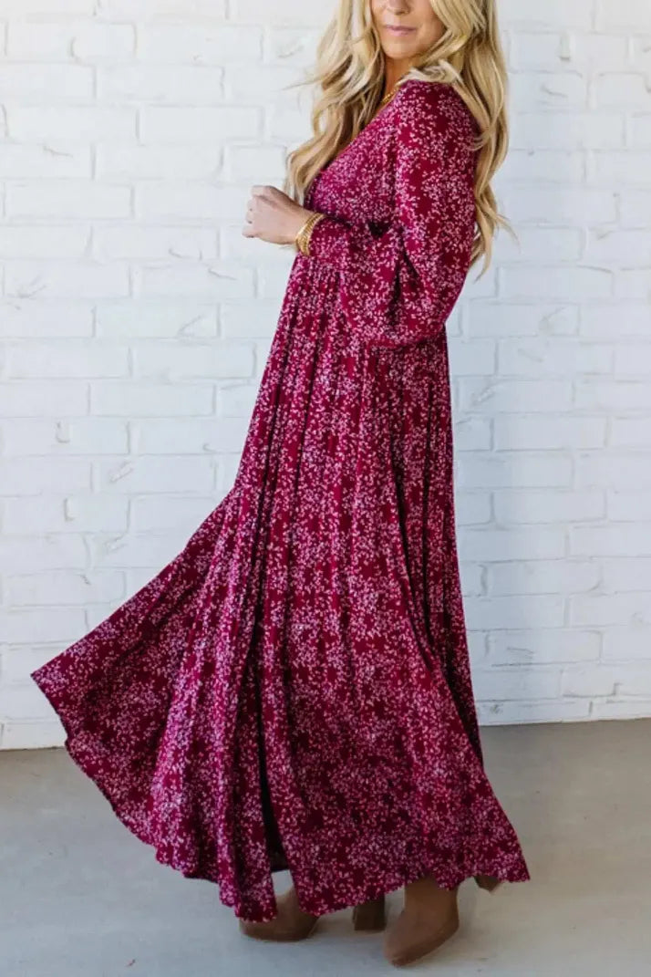 Carissia | Lange mouwen maxi jurk