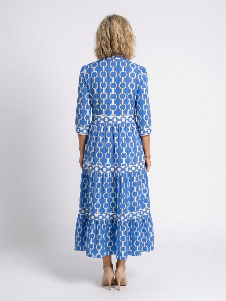 Carla | Chain pattern midi jurk
