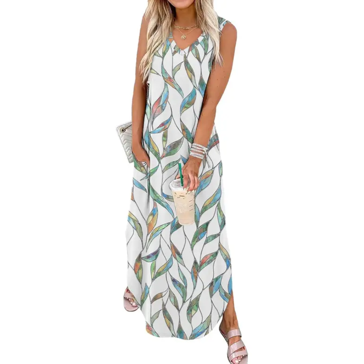 Caspienne™ | Breezy bloemen pocket maxi jurk