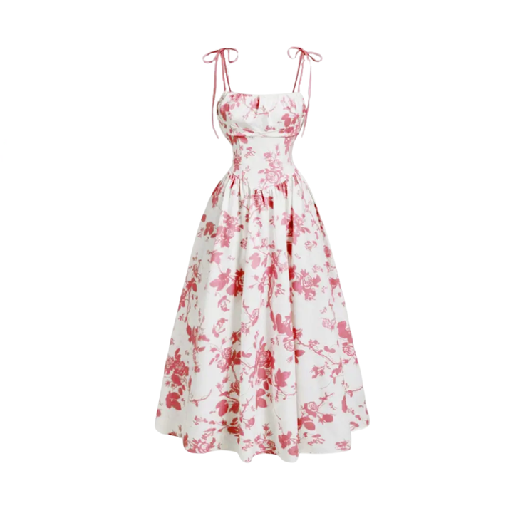 Rosalie™ | French bloemen tie-shoulder cami jurk