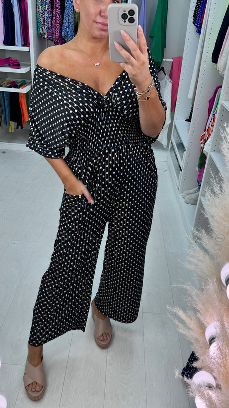 Veloria | Polka dot jumpsuit