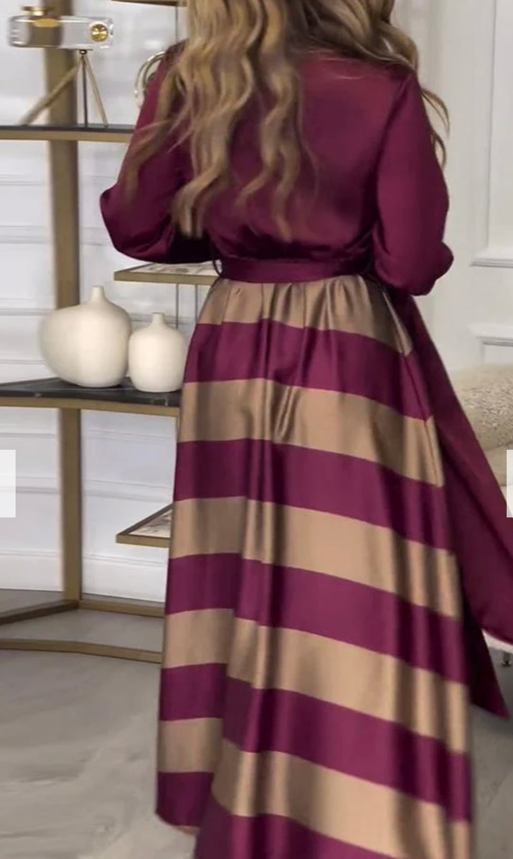 Calista™ | Satin stripe jurk
