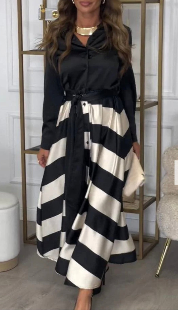 Calista™ | Satin stripe jurk