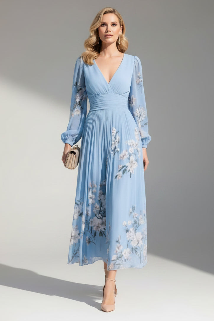 Prescela | Bloemen midi jurk