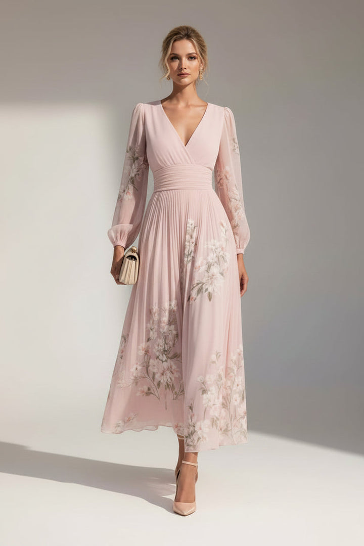 Prescela | Bloemen midi jurk