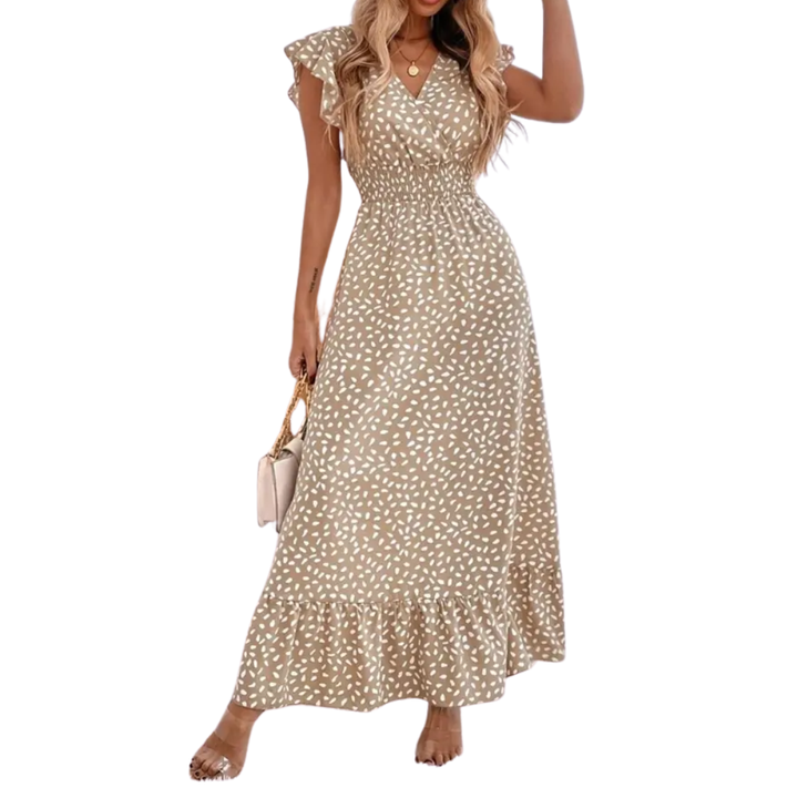 Celestine™ | Bloemen wrap boho midi jurk