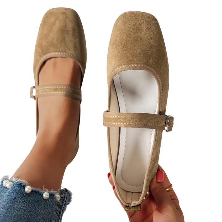 Cleo™ | Vintage vierkante neus mary jane schoenen