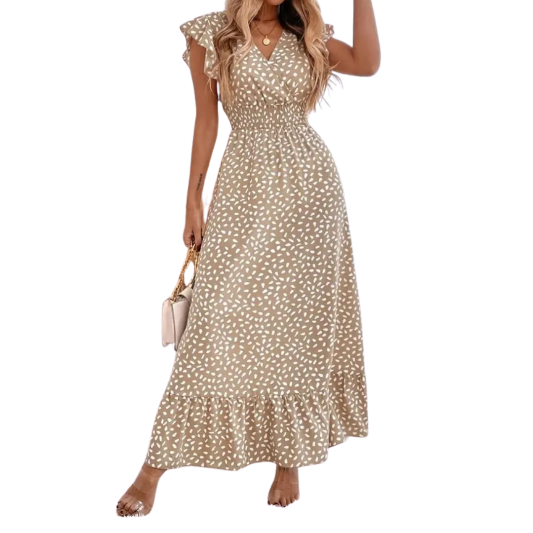 Celindra™ | Bloemen ruffle sleeve boho jurk