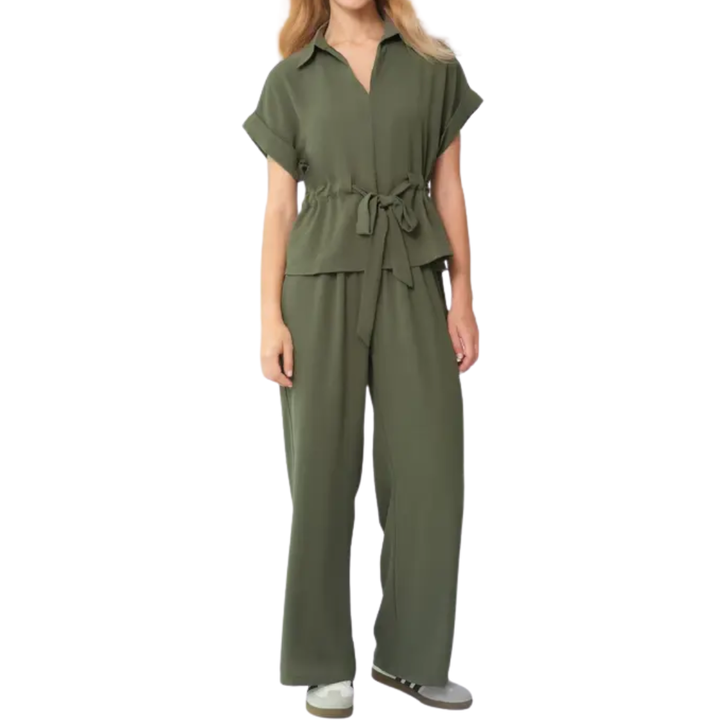 Nelle™ | Relaxte collared wide-leg co-ord