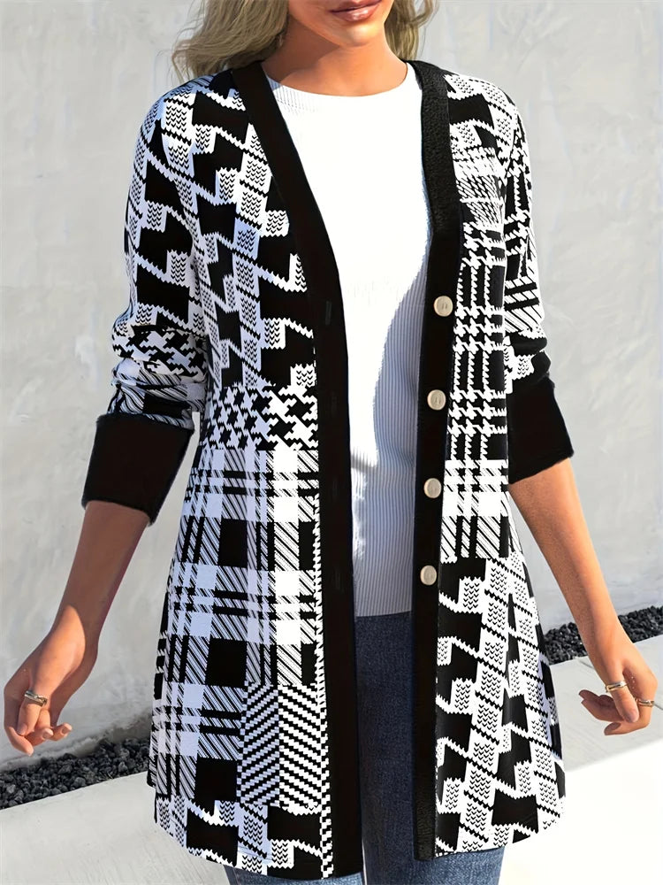 Leona™ | Stijlvol vest met geometrische print