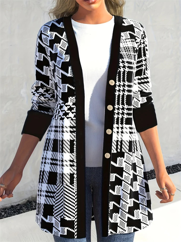 Leona™ | Stijlvol vest met geometrische print