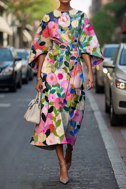 Fioralisse | Bloemen midi jurk