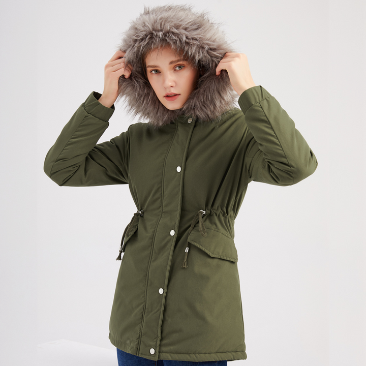 Marina™ | Warm parka met fluwelen details