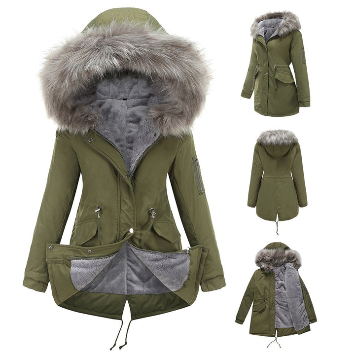 Marina™ | Warm parka met fluwelen details
