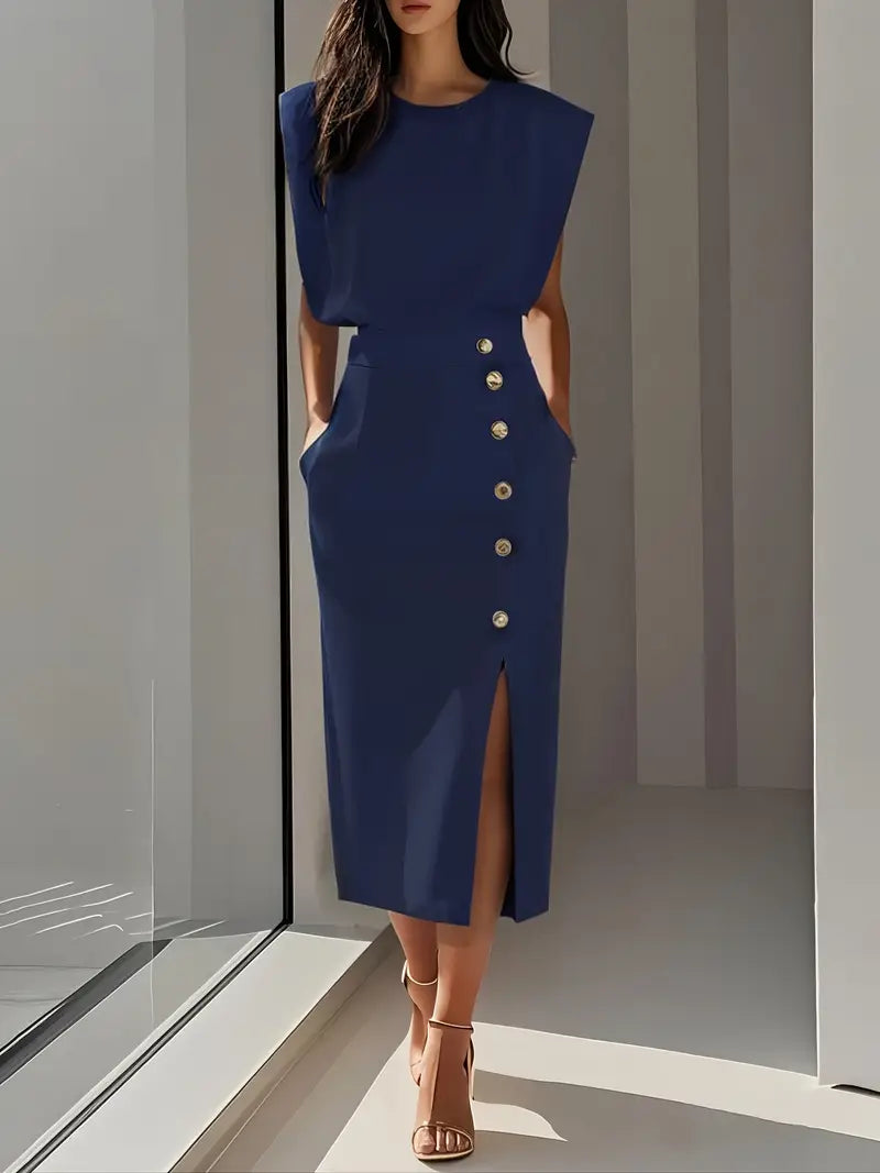 Alisette | Midi Dress with Side Slit