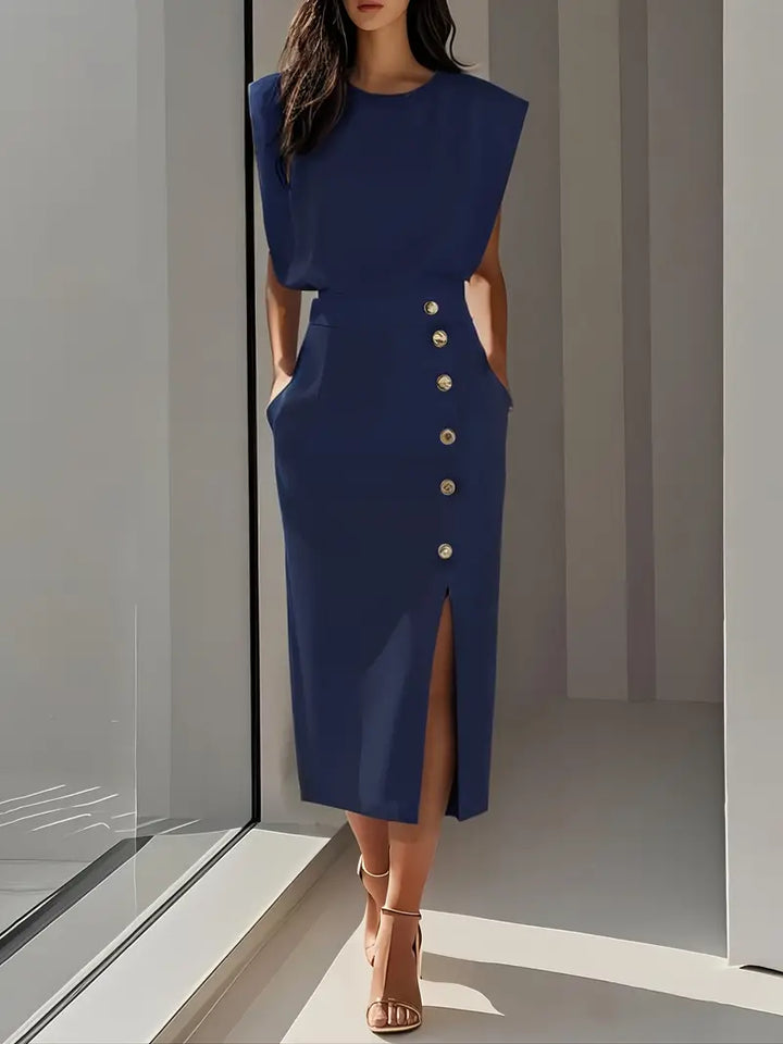 Alisette | Midi Dress with Side Slit