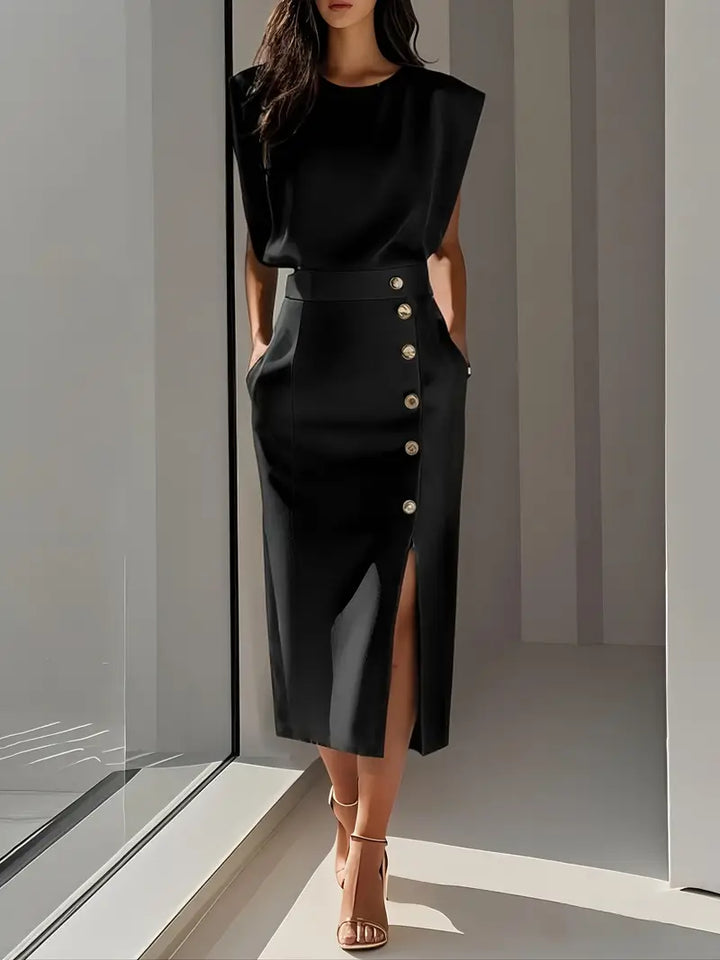 Alisette | Midi Dress with Side Slit
